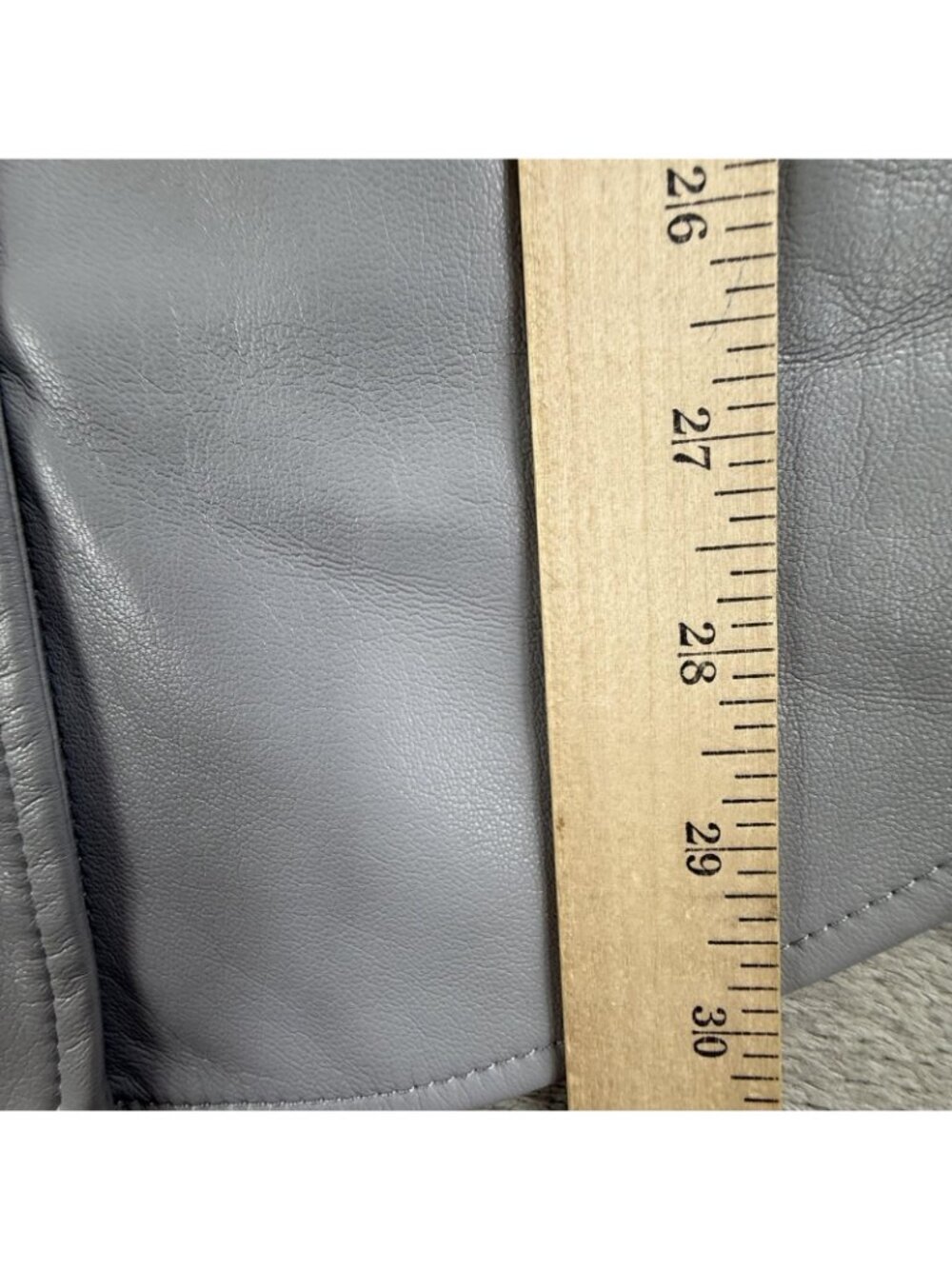 Wilfred Jacket Womens XS Gray Faux Leather Button Shirt Pockets Shacket Aritzia - Picture 14 of 16